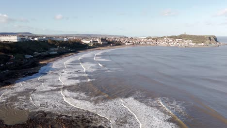 imágenes aéreas de la bahía sur de scarborough en el norte de yorkshire