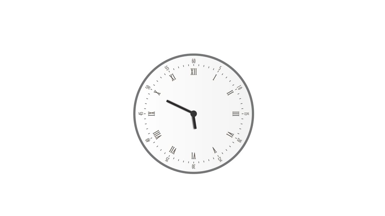 lapso de tiempo realista en fondo blanco relojes aislados corriendo rápido