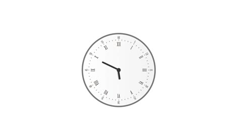 realistic time lapse on white background isolated clocks running fast