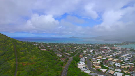 southwest view of the southeast corner of the oahu hawaii coastline from the hawaii kai lookout