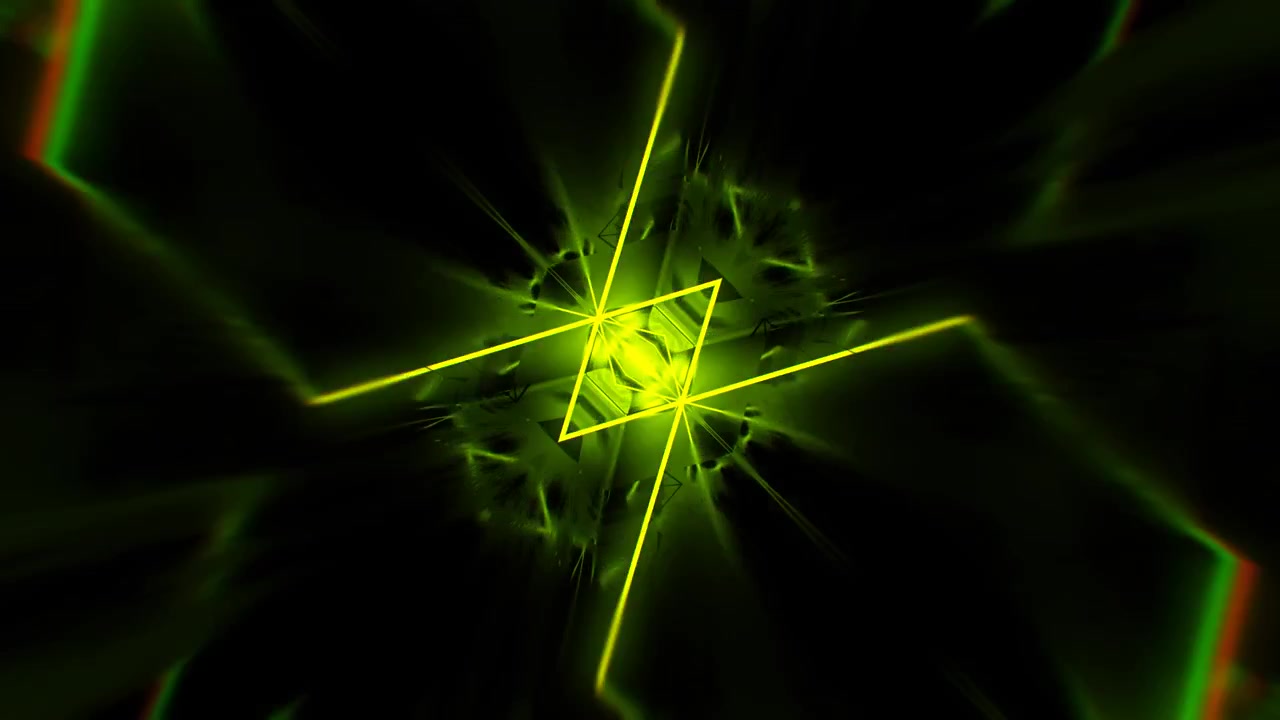 Luz laser verde cintilante. Movimento abstrato. Loop VJ