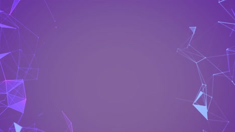animación de la red de conexiones de plexo sobre un fondo púrpura