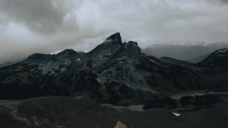 The-Black-Tusk-Viewed-From-The-Southeast-In-Garibaldi-Provincial-Park,-BC,-Canada-With-Overcast