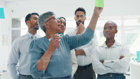 Liderazgo,-Escritura-O-Gente-De-Negocios-Con-Adhesivo