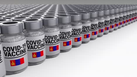 botellas de vacuna contra el covid-19 mongolia