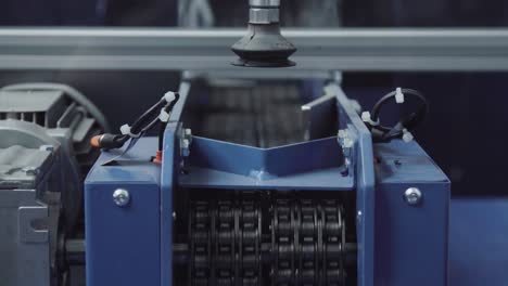 industrial conveyor system close-up