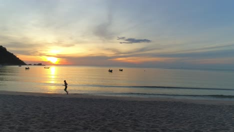 beautiful sunset on a tropical beach