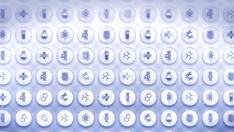 set of genetic icons, biotechnology background, cg loop animation,