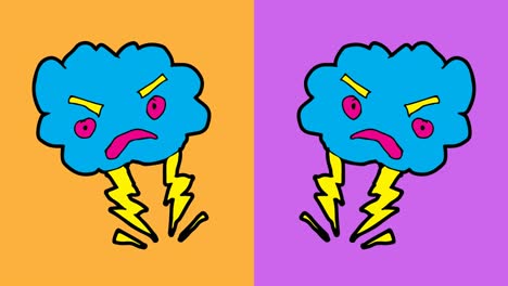 kids drawing pop art seamless background with theme of lightning