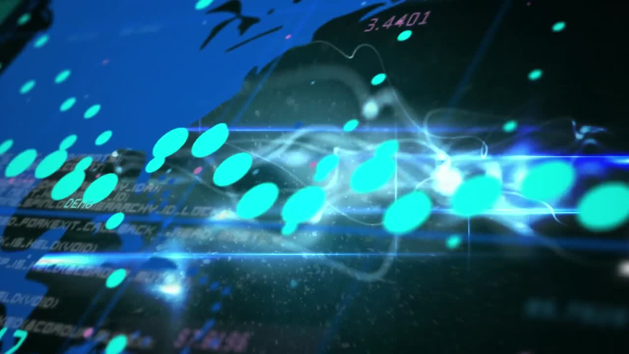 세계 지도 위의 숫자 애니메이션과 데이터 처리