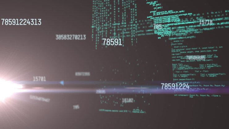 Animation of data processing over light spots