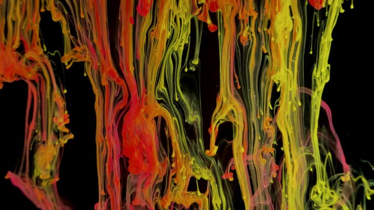 Colorful ink paint flow in the water