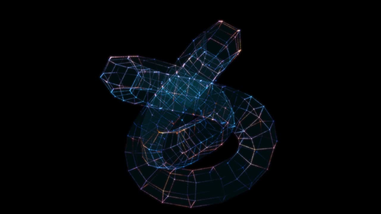 애니메이션 라인과 점에서 추상적인 기술 배경