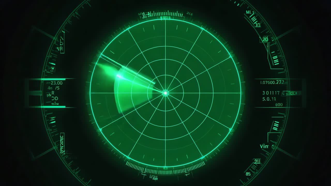 Radar screen display