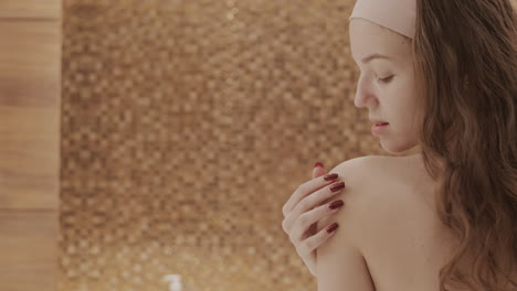 woman at a spa, relaxing
