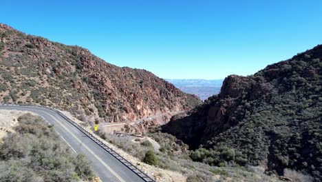 roadway aerial leading to jerome arizona