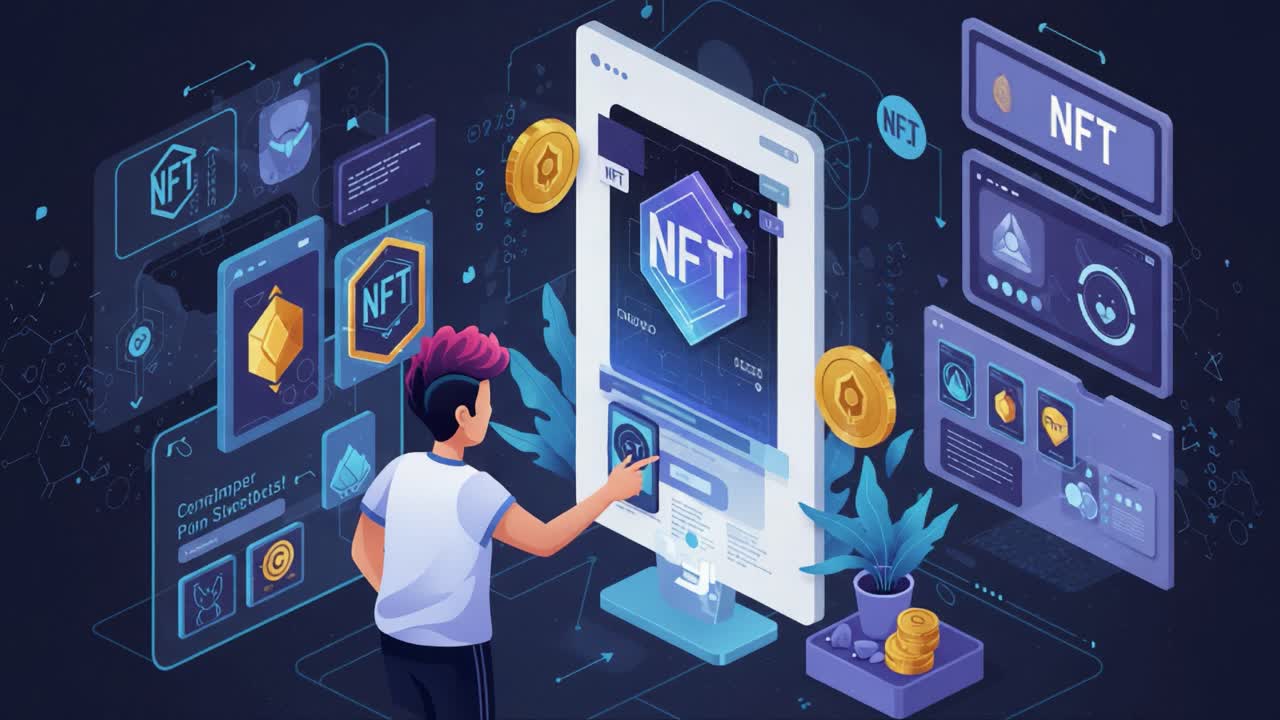 Exploring the Digital Art Realm: An Engaging Interaction with NFT Technology and Blockchain Assets in a Virtual Workspace Environment