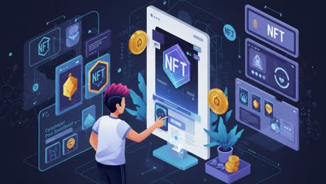 exploring the digital art realm: an engaging interaction with nft technology and blockchain assets in a virtual workspace environment