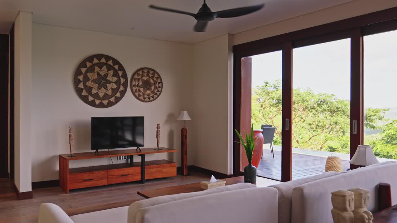 sala de estar de hotel de luxo - câmera de câmera lenta em slider