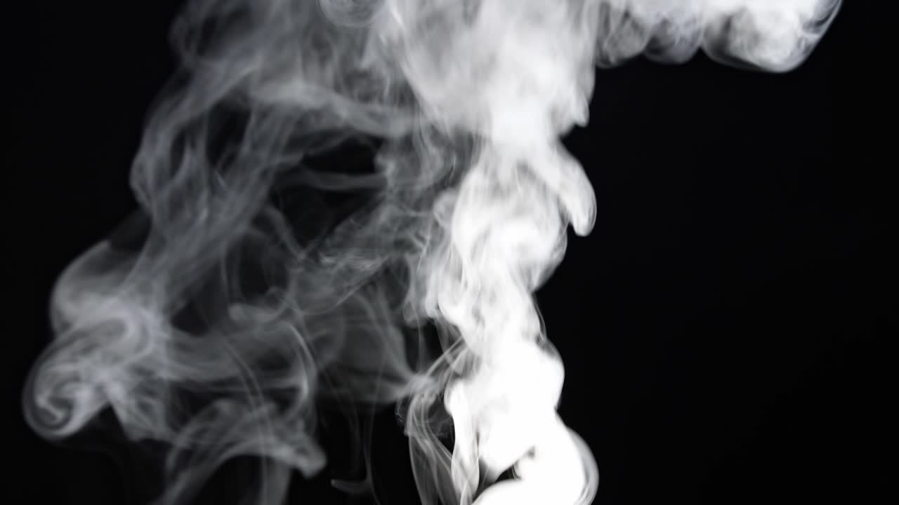 Close-Up Smoke Fast Moving Smoke Billow With High Density And Turbulence