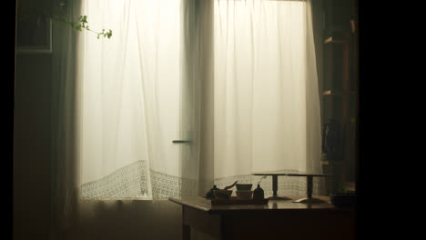 woman preparing tea in a cozy home