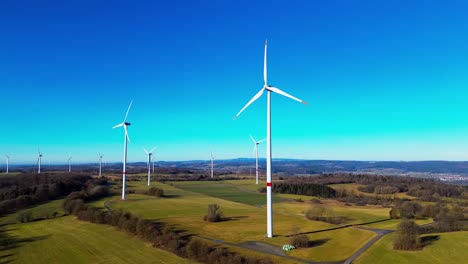 sustainable wind energy generation in picturesque countryside setting