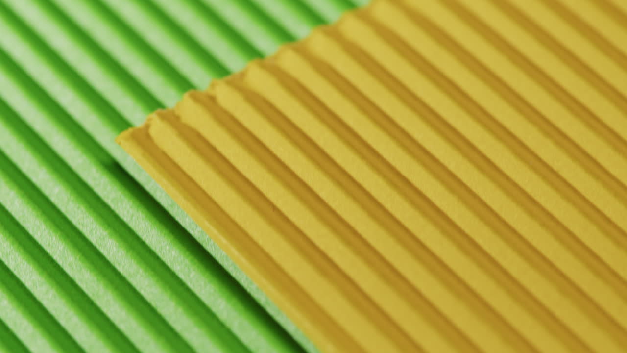 Corrugated Green and Yellow Paper Texture
