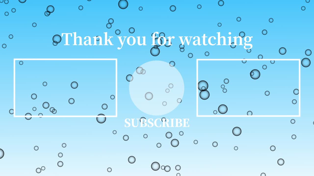 버블 시 엔드 카드 엔딩 스크린 모션 그래픽