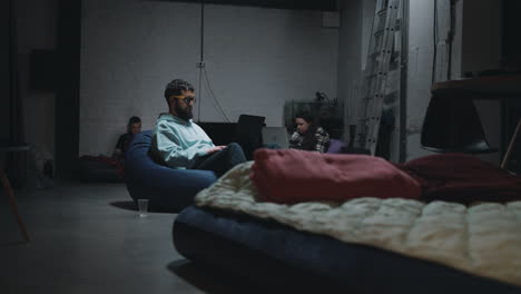 nighttime collaboration session