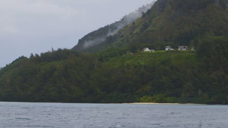 gambier island look on the island from fishing boat perspective