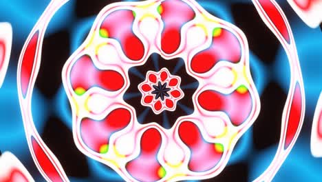 un caleidoscopio de brillantes patrones de colores iridescentes