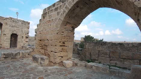 the historical ruins of kyrenia castle on the northern coast of cyprus