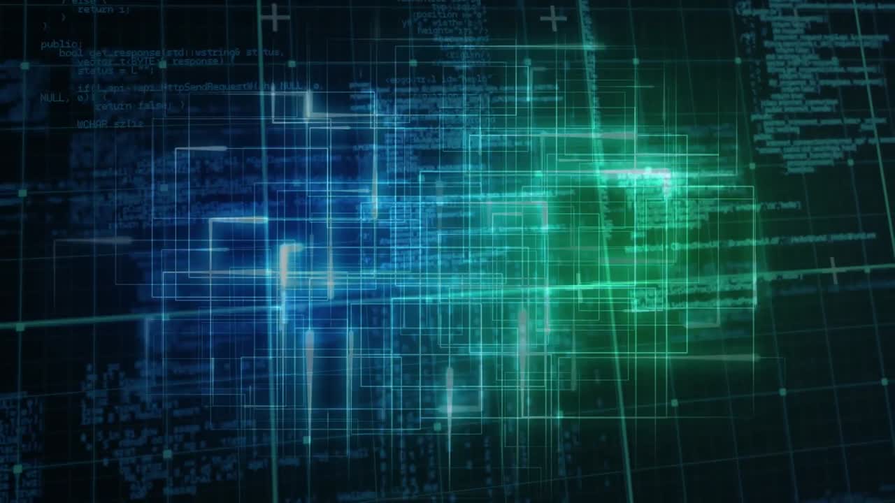 Animation of gloving grid and data processing