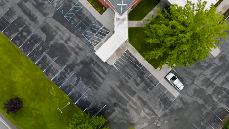 Top-down-angle-and-descending-over-the-building