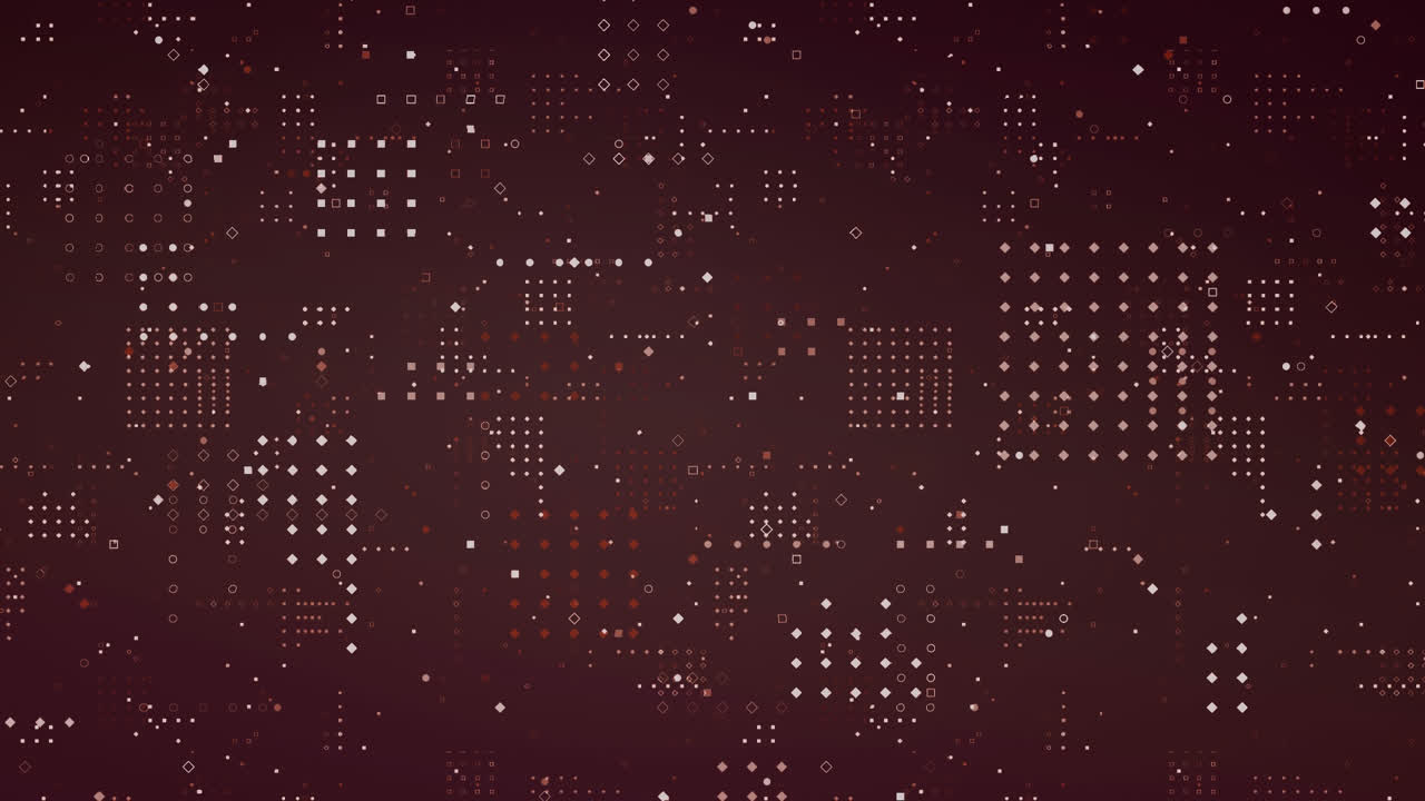 puntos que forman un cuadrado contra un fondo rojo