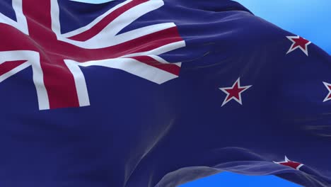 un bucle sin costuras de la bandera de nueva zelanda.