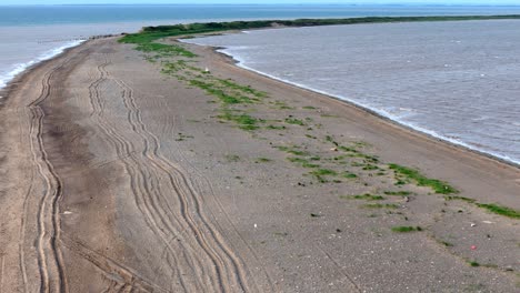 imágenes aéreas de la península de spurn head en el estuario del río humber