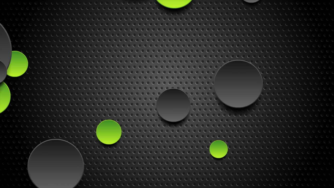 어두운 구이 인 배경에 초록색과 검은색의 추상적인 원