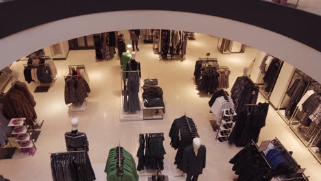 empty zara store interior view