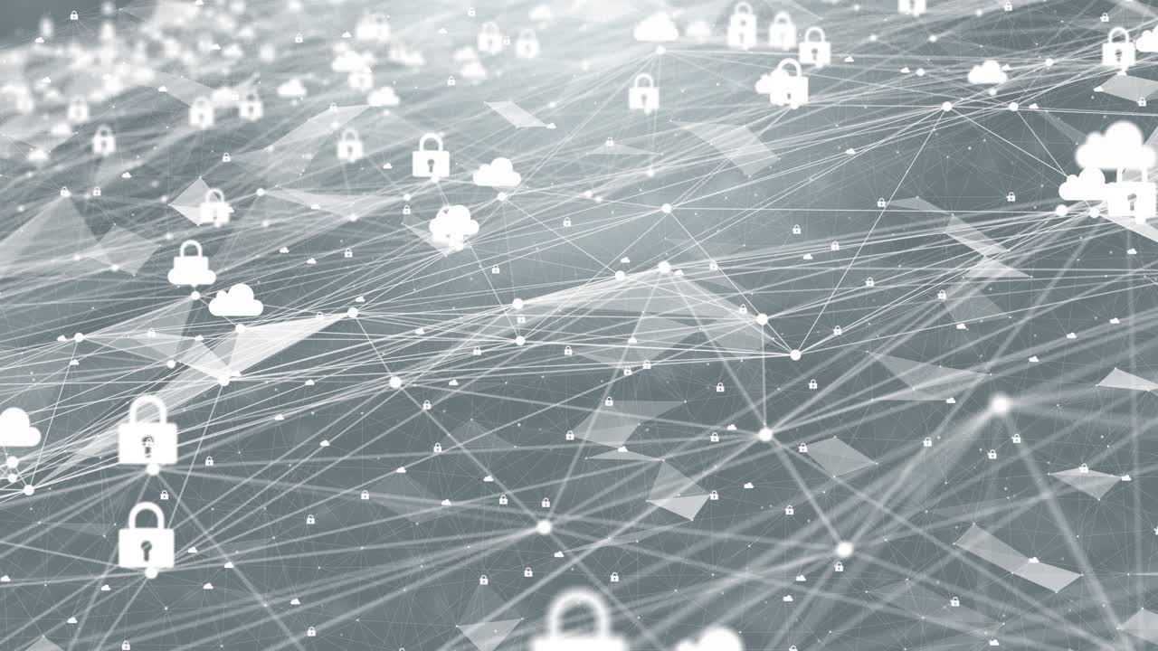 Technology data binary code network conveying connectivity loop animation cyber security and