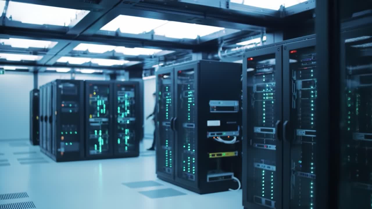 Modern Data Center Interior
