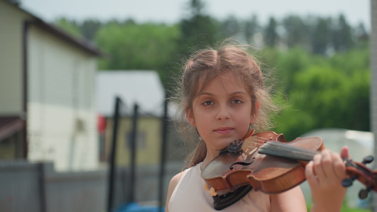 Detailed Close View Of Young Violinist, Capturing Face Of Energetic Young Violin Performer In Detail, An Intimate Closeup Photograph Highlighting Vibrant Youthful Musician Playing Violin