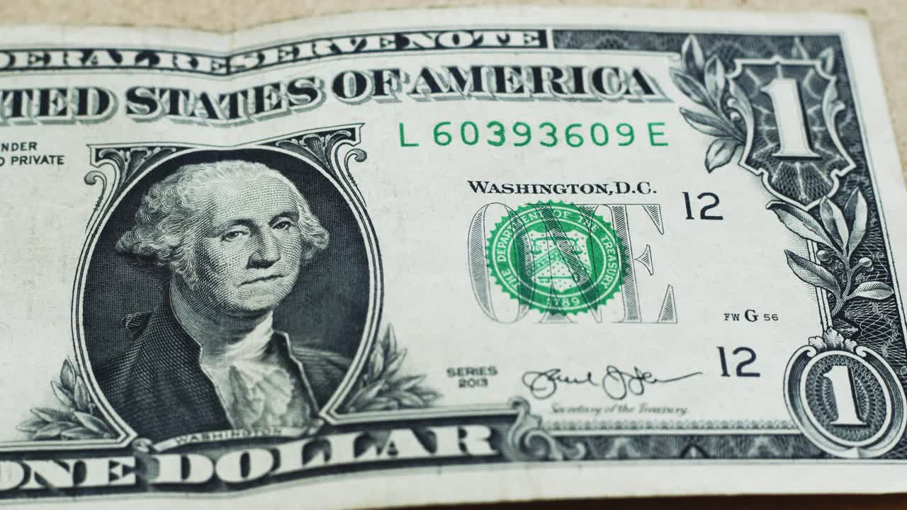 cambio lado derecho billete de un dólar george washington 4k