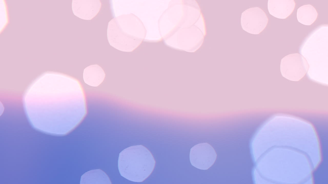 패션 그라데이션에 떨어지는 육각형 보케와 입자