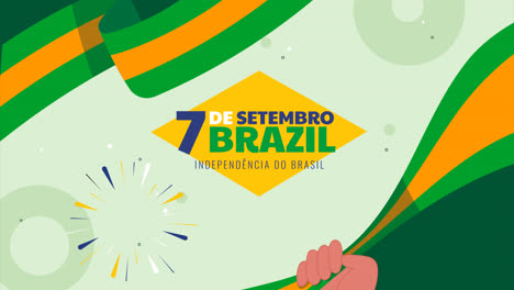 an animation of flat horizontal banner template for 7 de setembro celebration