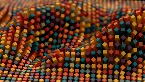 la red de moléculas de malla colorida de 4k.