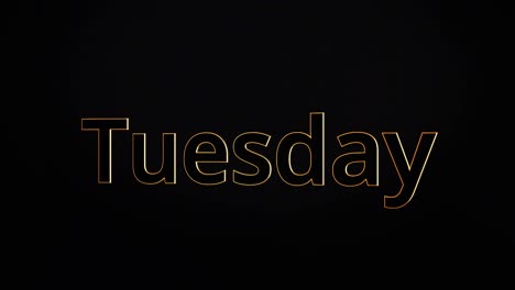 tuesday text graphic design