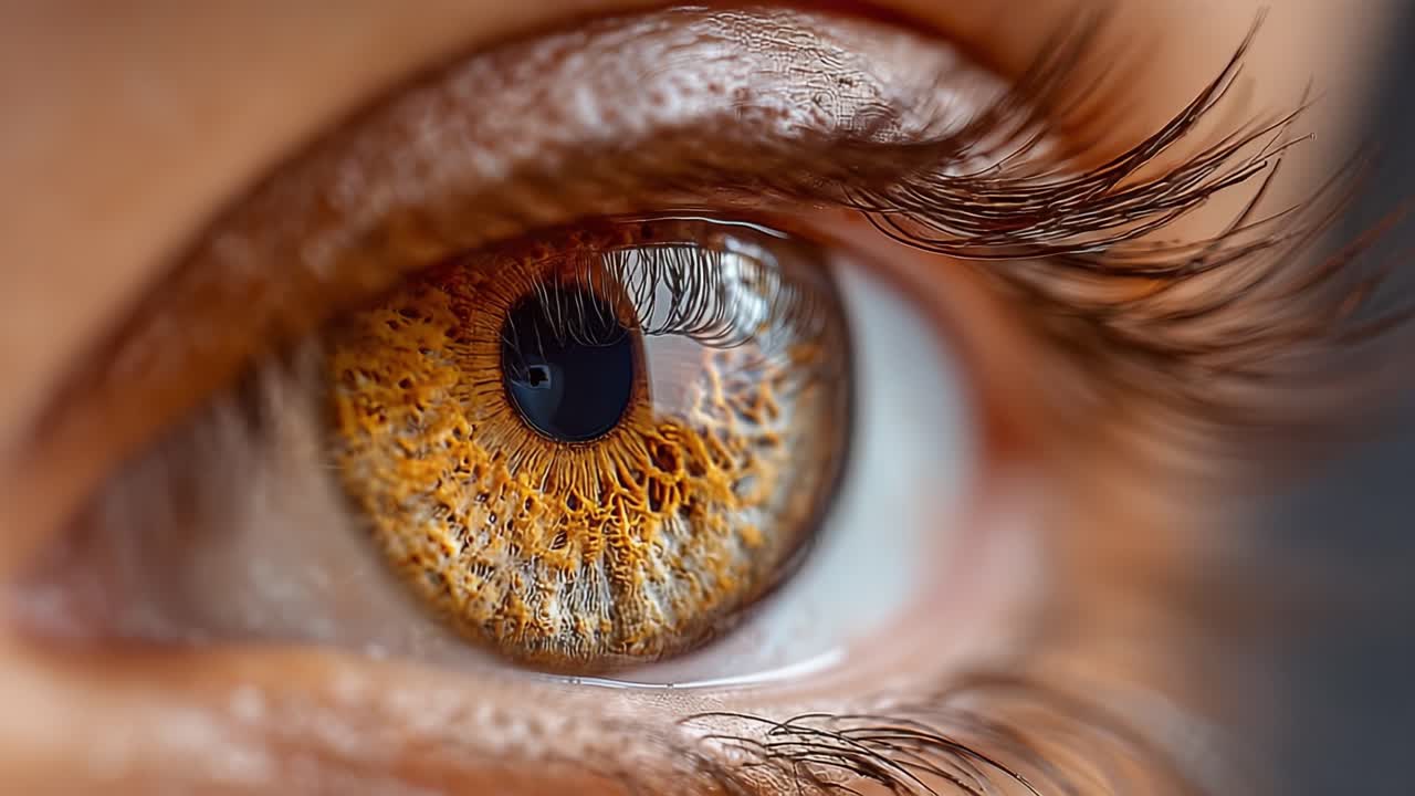 A Close-Up Exploration of the Intricate Texture and Vibrant Coloration of a Human Eye, Highlighting the Unique Patterns and Detail Within Its Structure
