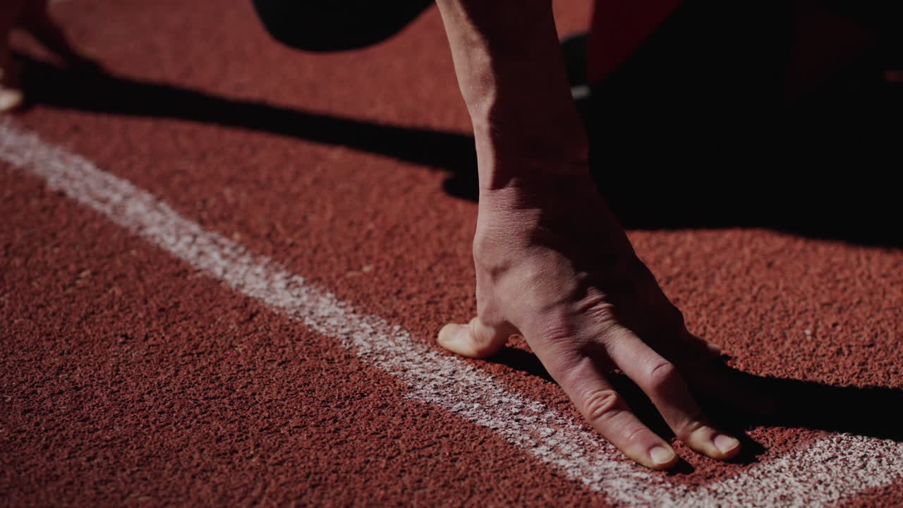 Athlete Ready at Starting Line