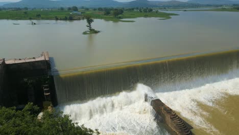 waterfall rajdari devdari and latif shah dam aerial view
